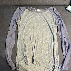 Baseball style long sleeve women’s top